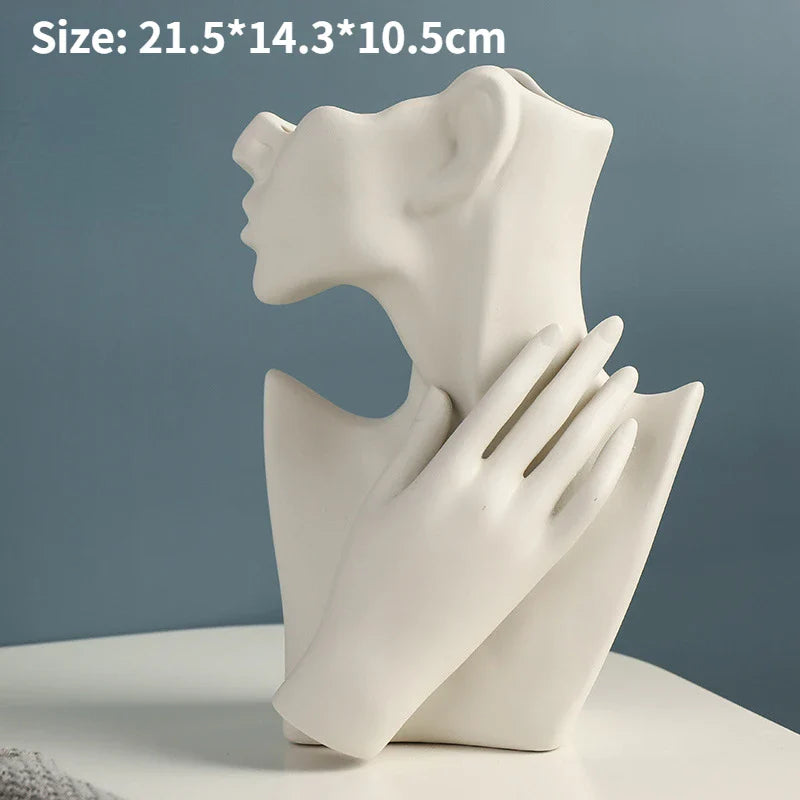 FEEL™ Sculptural Vase – Artistic Ceramic with Human Silhouette