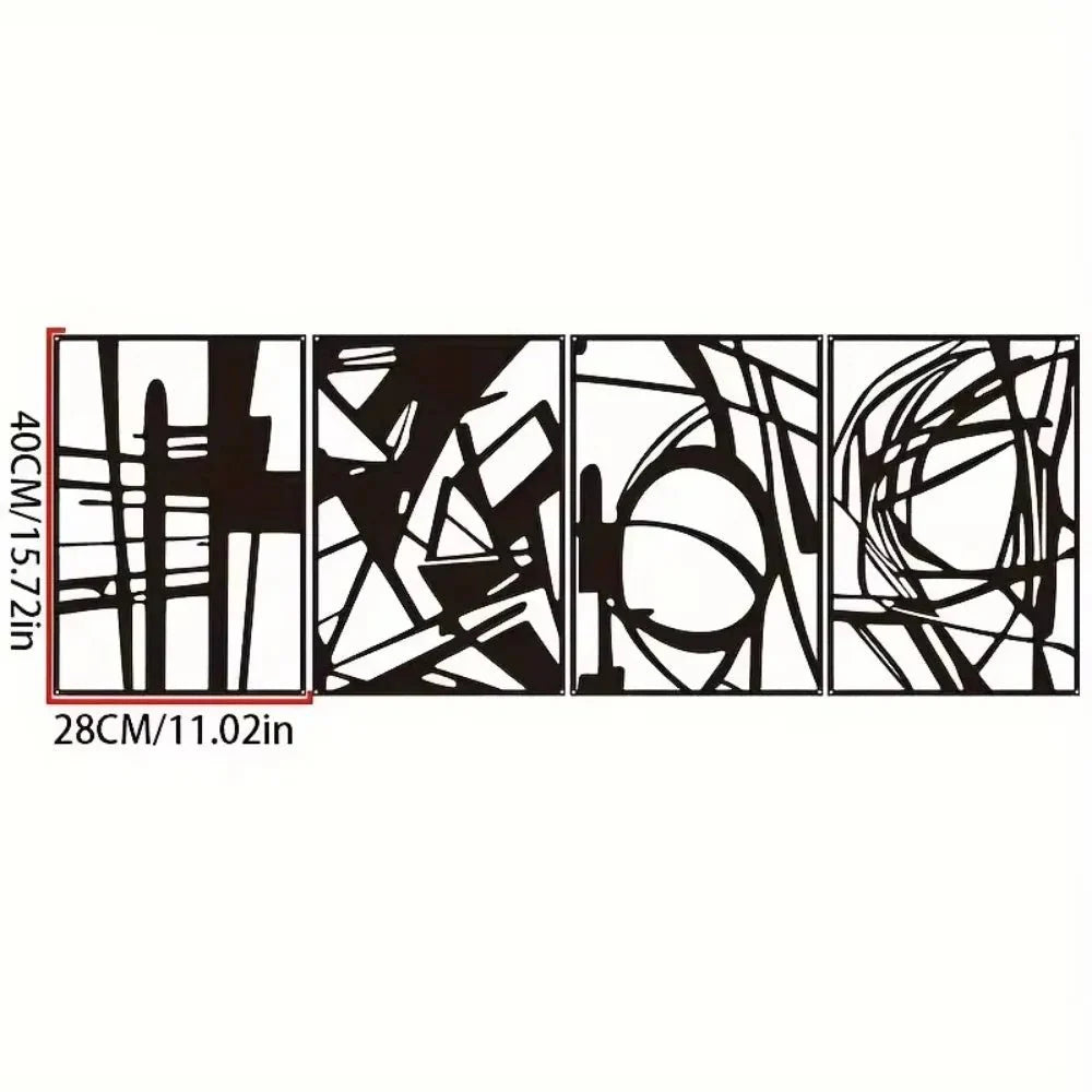 ABSTRALINE™ Wire Wall Art – Minimal Line Drawing in Black & White -