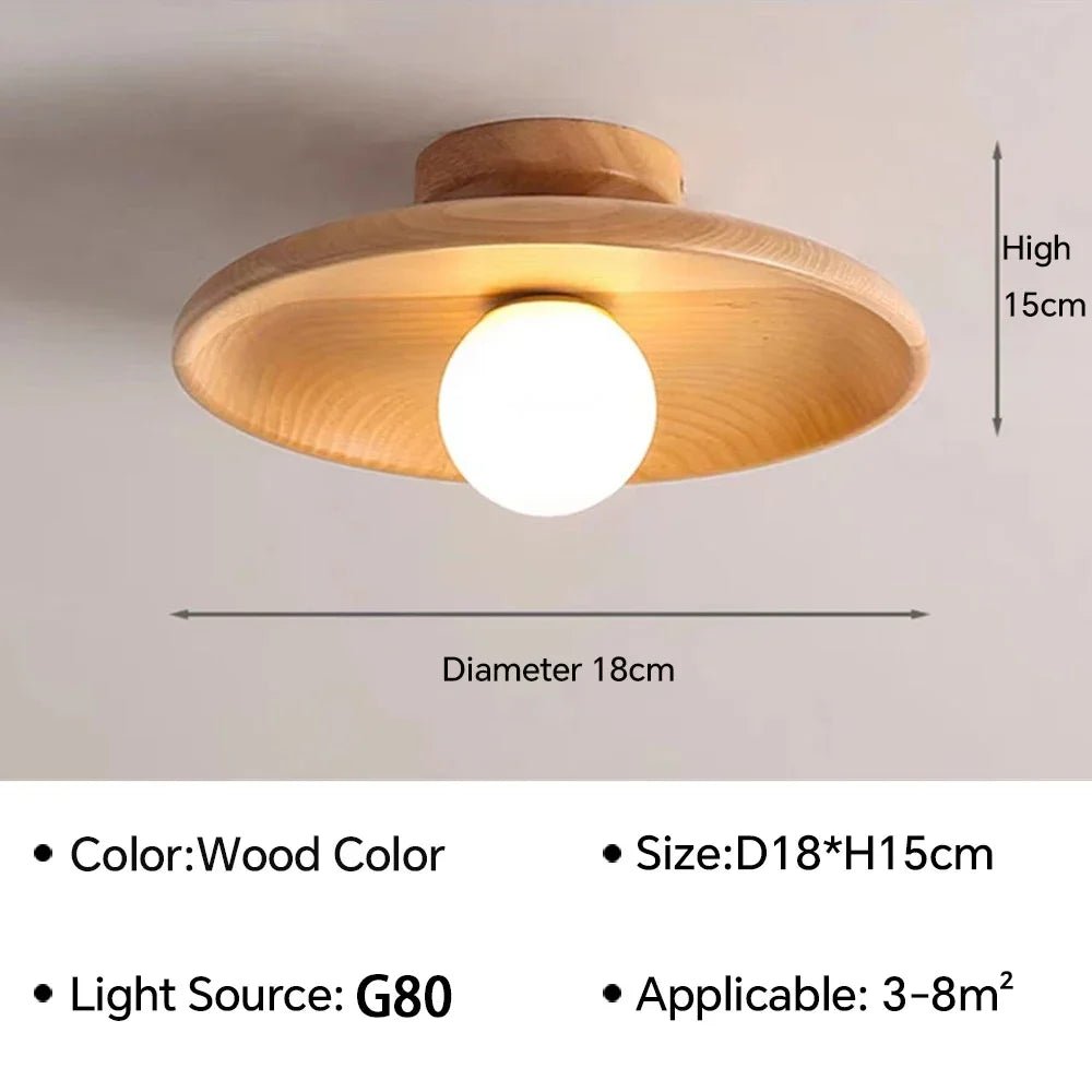 CITO™ Wood Ceiling Lamp – Nordic Flush Mount Light Fixture -