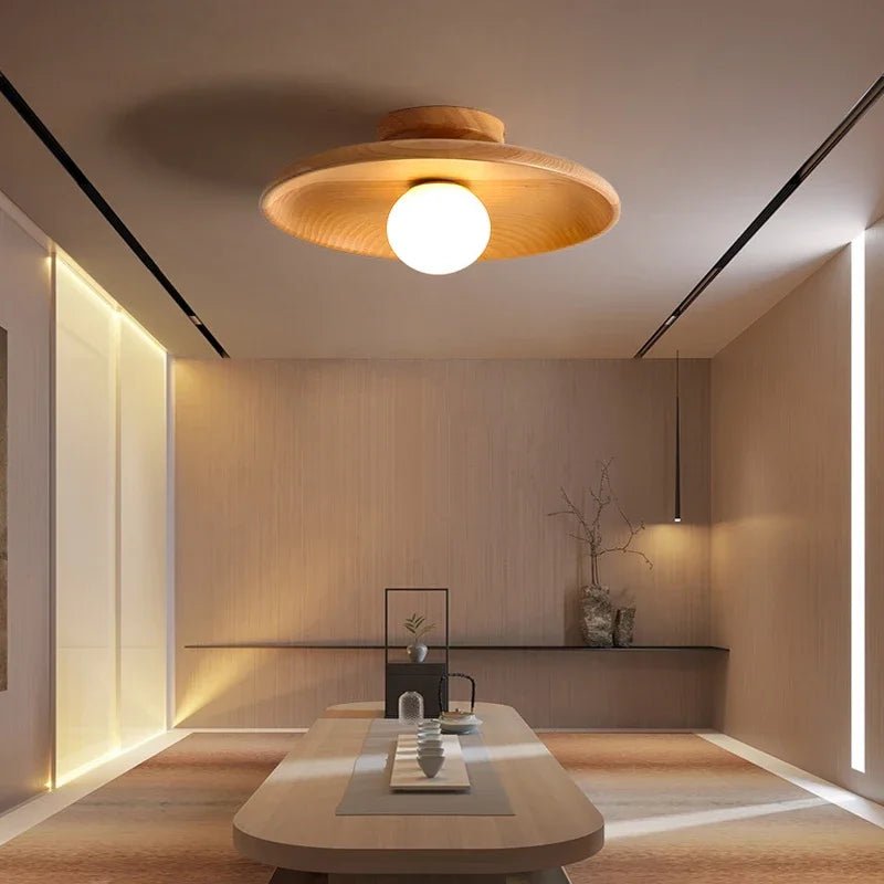 CITO™ Wood Ceiling Lamp – Nordic Flush Mount Light Fixture -