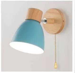 EUTER™ Wood Wall Lamp – Nordic Sconce Light with Pull Switch -