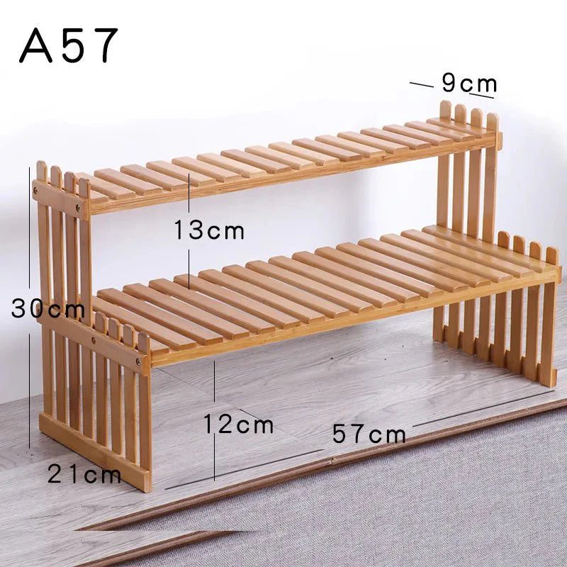 GARDENIA™ Bamboo Plant Stand – 3 - Tier Indoor Planter Shelf -