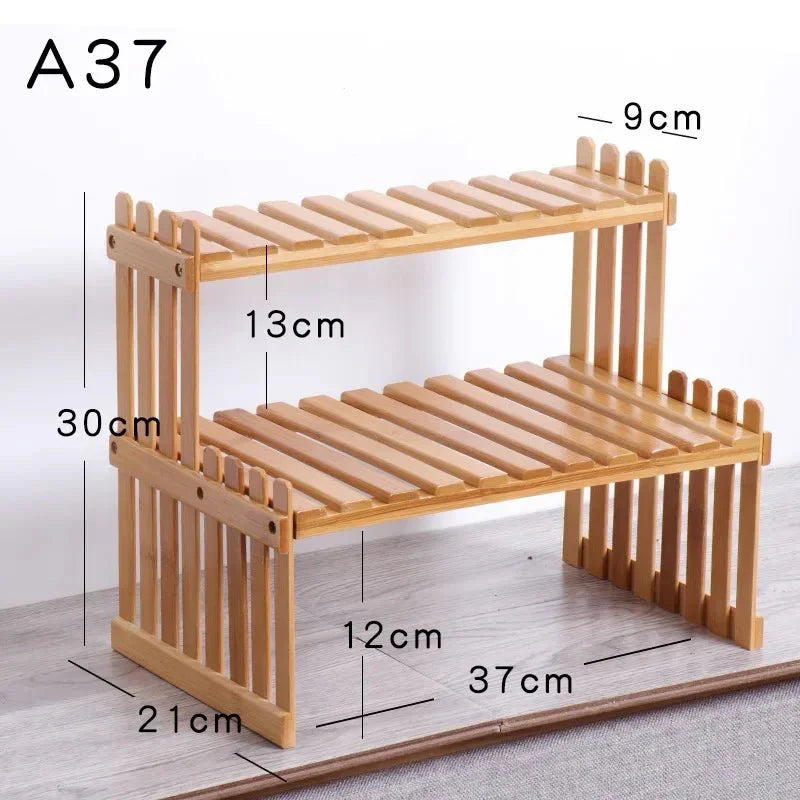 GARDENIA™ Bamboo Plant Stand – 3 - Tier Indoor Planter Shelf -