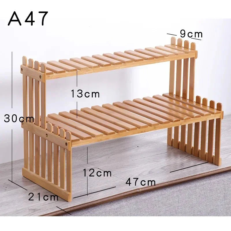 GARDENIA™ Bamboo Plant Stand – 3 - Tier Indoor Planter Shelf -