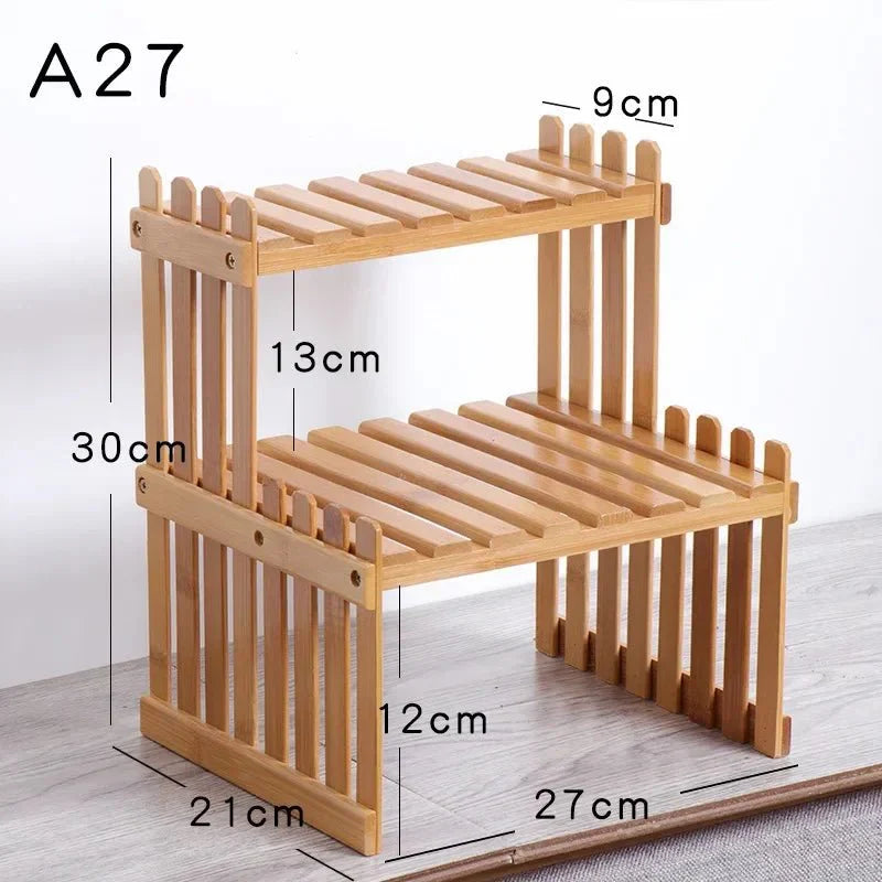GARDENIA™ Bamboo Plant Stand – 3 - Tier Indoor Planter Shelf -