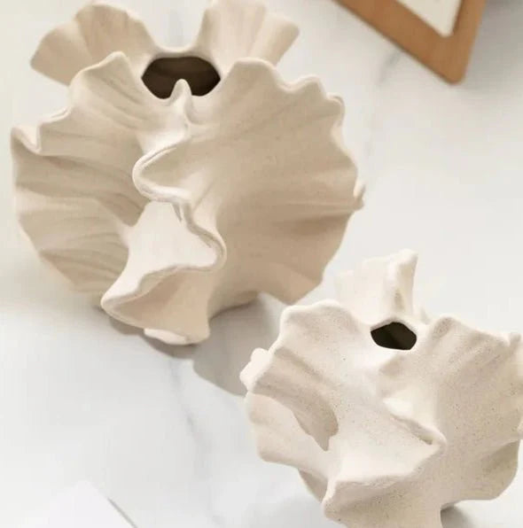 GEOplant™ Ceramic Vase – Natural Dried Flower Holder -