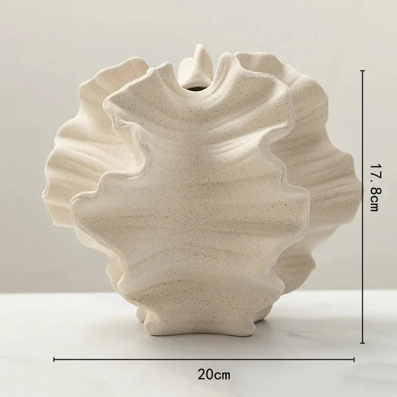 GEOplant™ Ceramic Vase – Natural Dried Flower Holder -