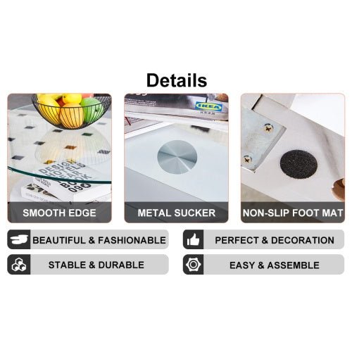 Glass coffee table GIRO™ – Two - level wood & glass sculptural design - coffe table
