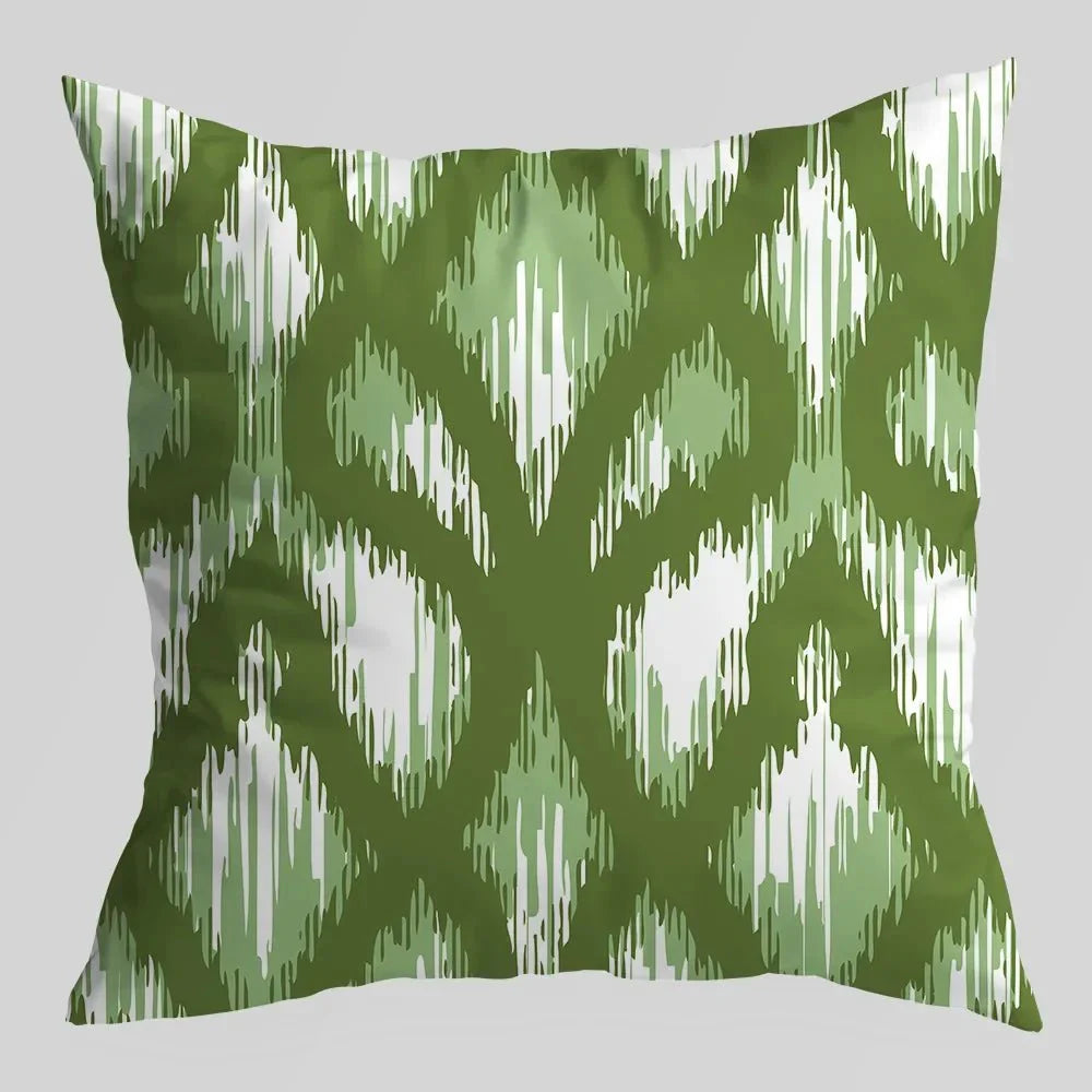 GREENLINE™ Pillow Cover – Cotton Cushion Case with Geometric Print -