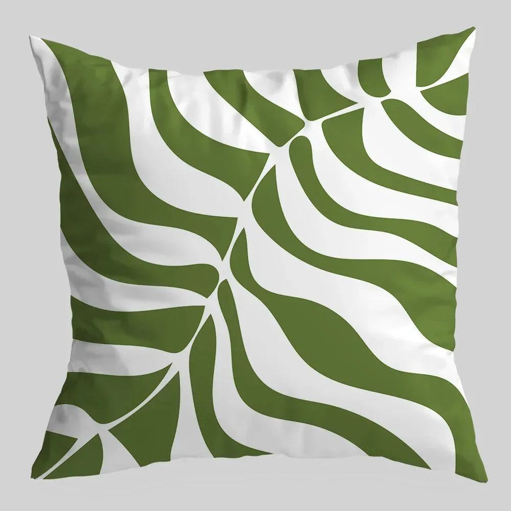 GREENLINE™ Pillow Cover – Cotton Cushion Case with Geometric Print -