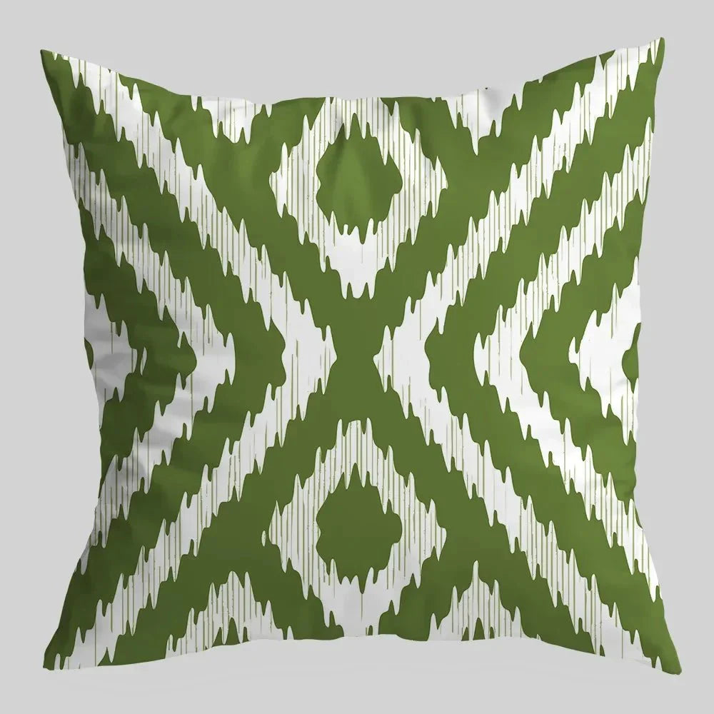GREENLINE™ Pillow Cover – Cotton Cushion Case with Geometric Print -