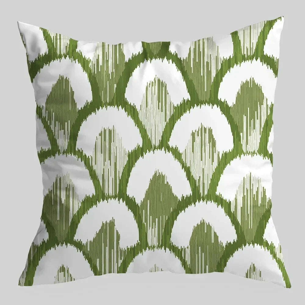 GREENLINE™ Pillow Cover – Cotton Cushion Case with Geometric Print -