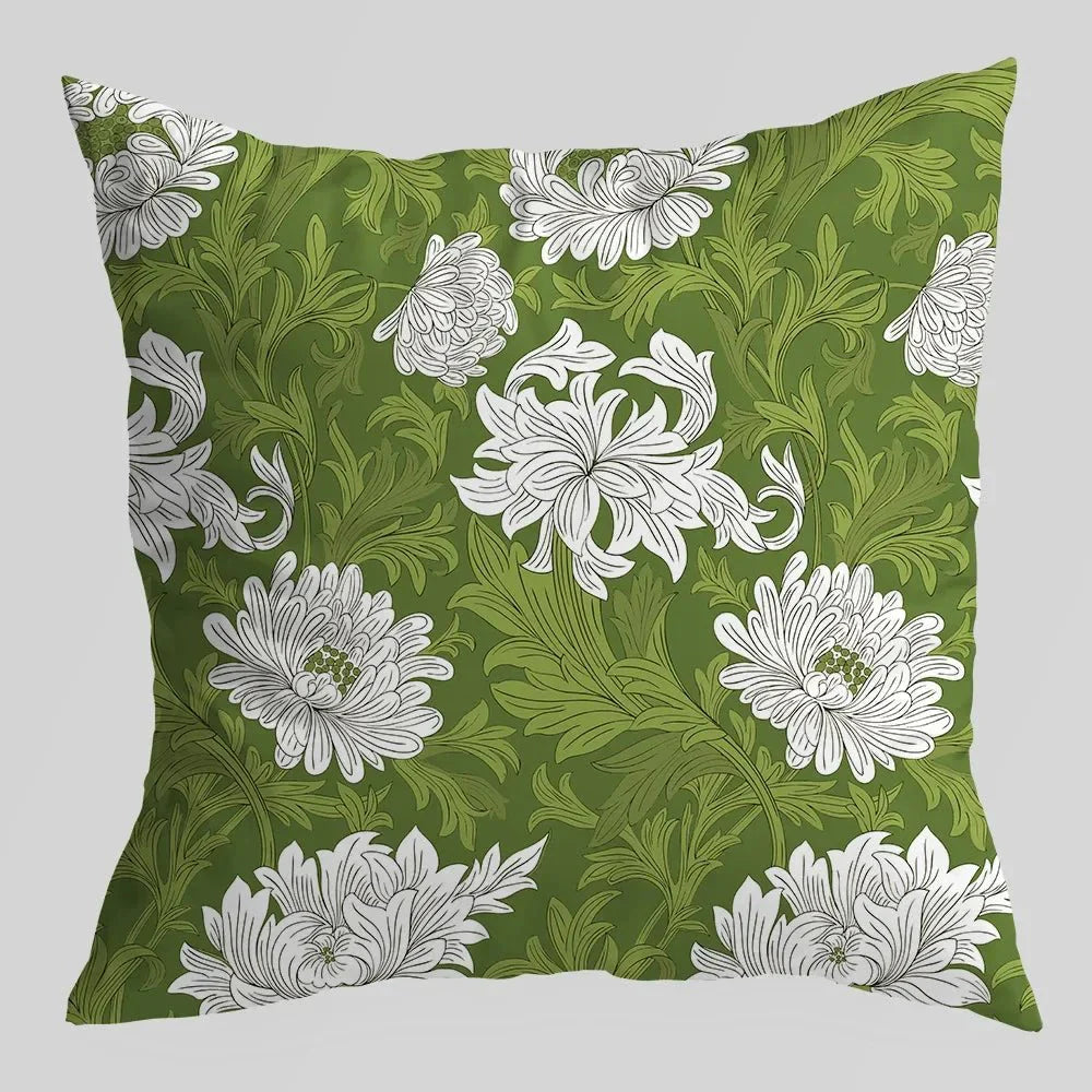 GREENLINE™ Pillow Cover – Cotton Cushion Case with Geometric Print -
