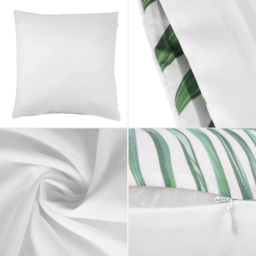 GREENLINE™ Pillow Cover – Cotton Cushion Case with Geometric Print -