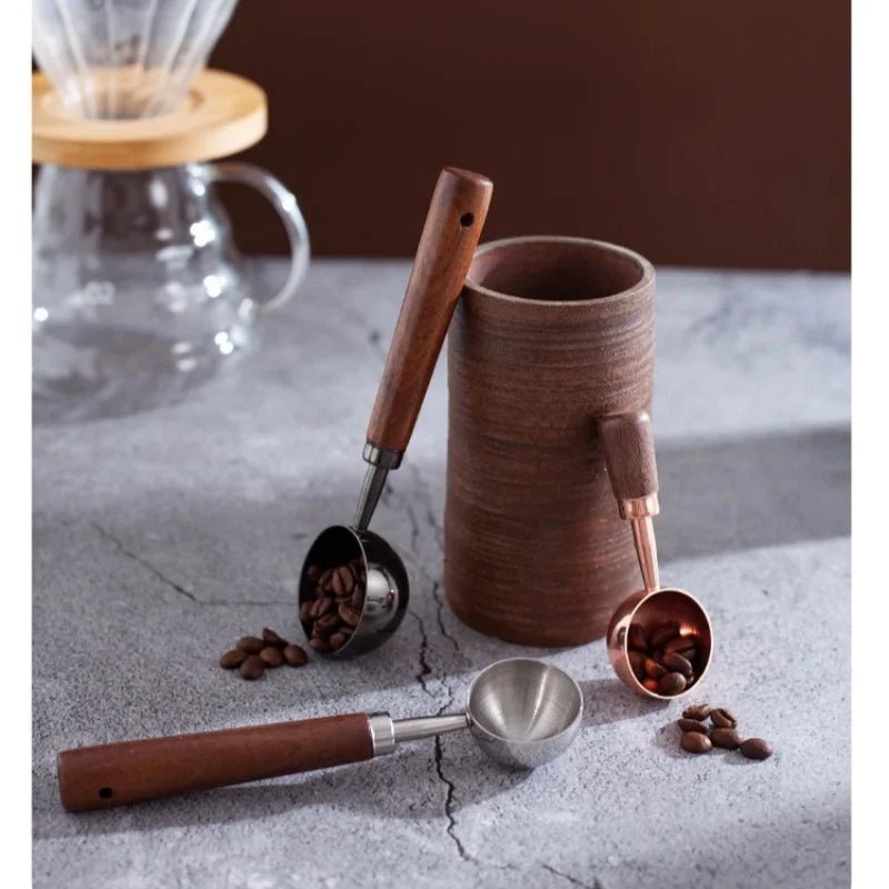 LOF™ Coffee Measuring Spoon – 15ml Stainless & Walnut Handle -