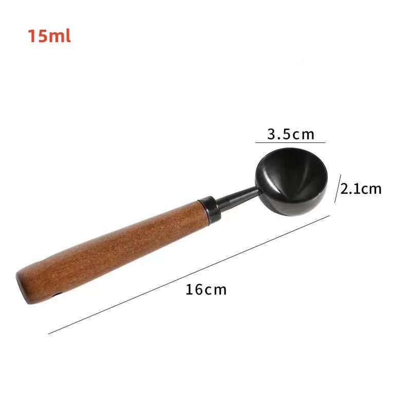 LOF™ Coffee Measuring Spoon – 15ml Stainless & Walnut Handle -
