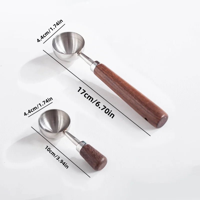 LOF™ Coffee Measuring Spoon – 15ml Stainless & Walnut Handle -