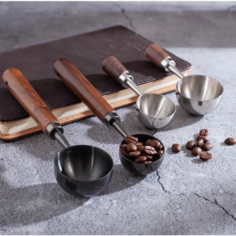 LOF™ Coffee Measuring Spoon – 15ml Stainless & Walnut Handle -