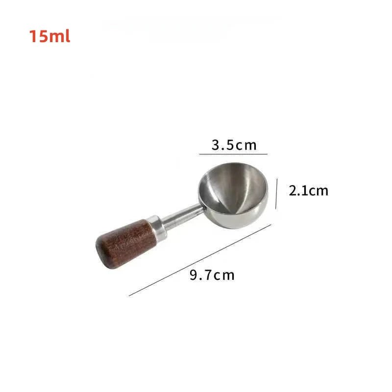 LOF™ Coffee Measuring Spoon – 15ml Stainless & Walnut Handle -