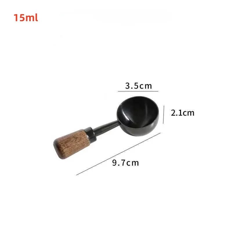 LOF™ Coffee Measuring Spoon – 15ml Stainless & Walnut Handle -