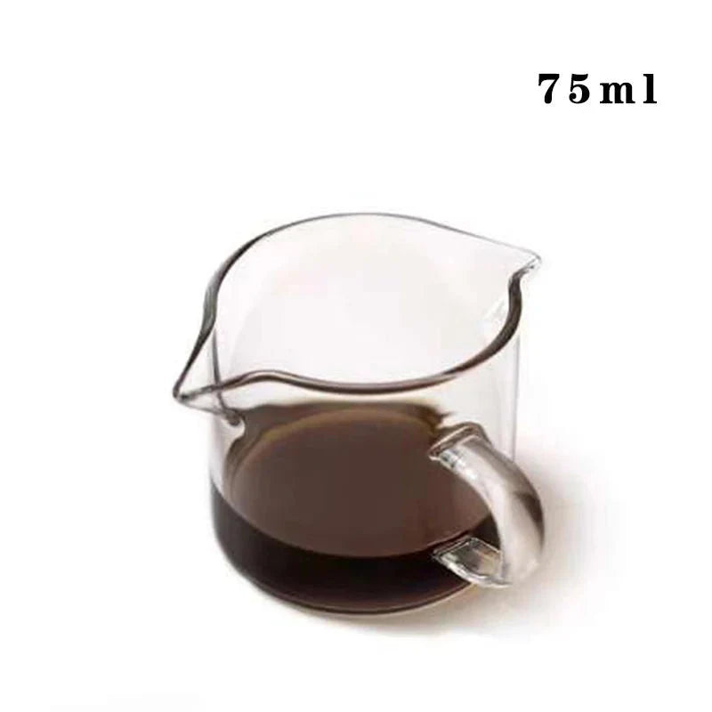 MEASTROT™ Measuring Cup – Glass Double Spout with Wood Handle -