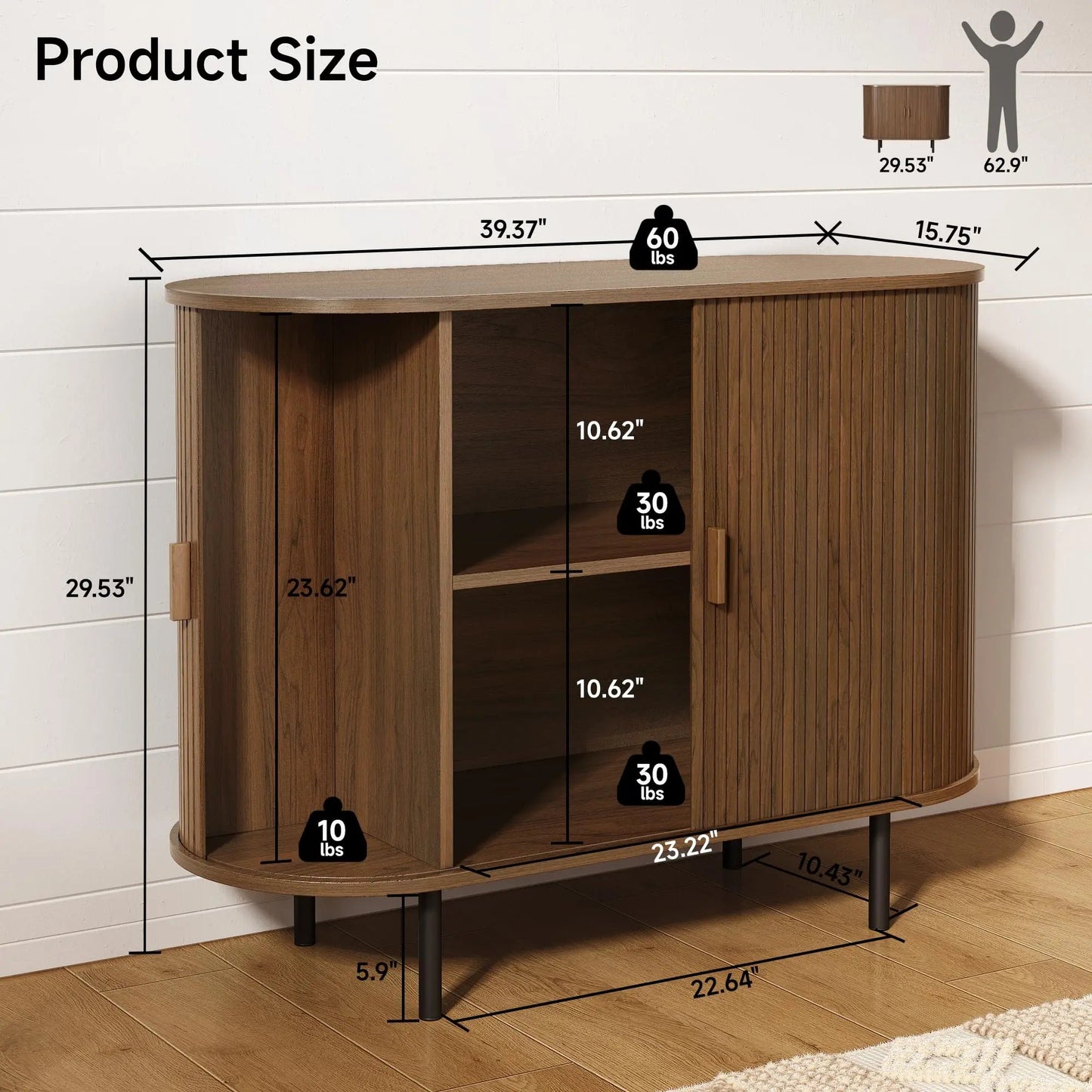 NUBA™ curved sideboard -