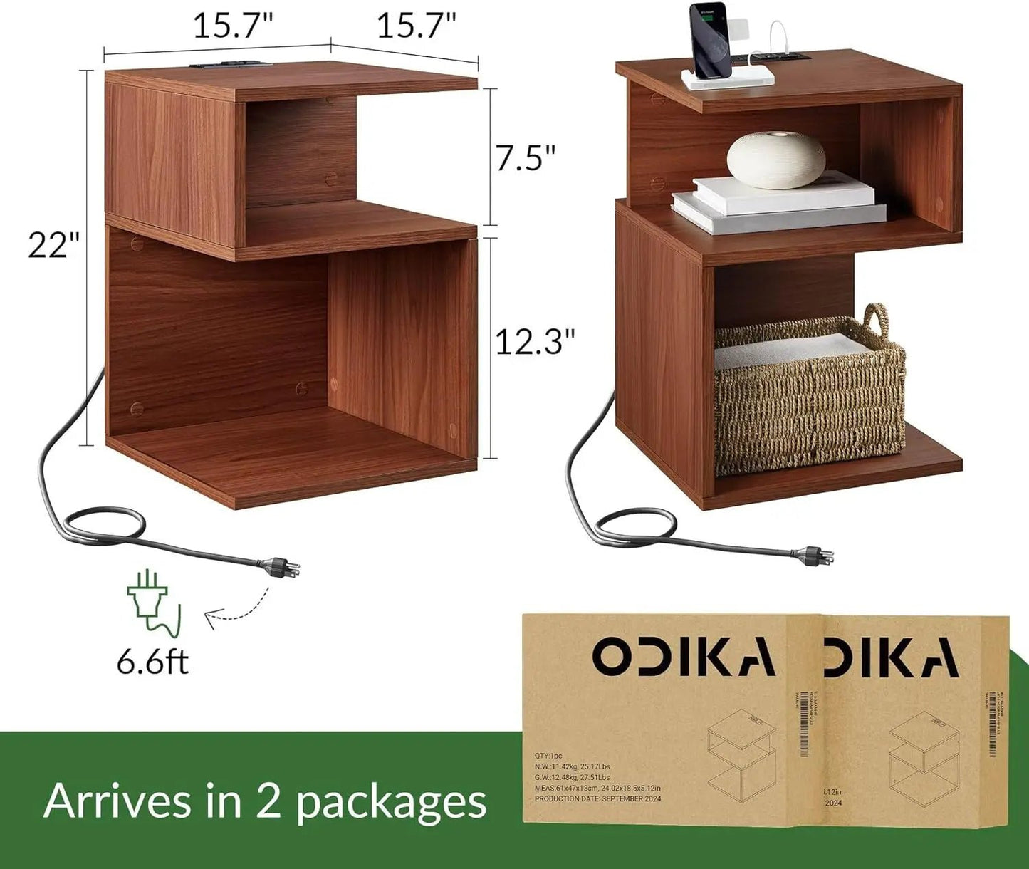 ODIKAs™ nightstand set - (2 pieces) -