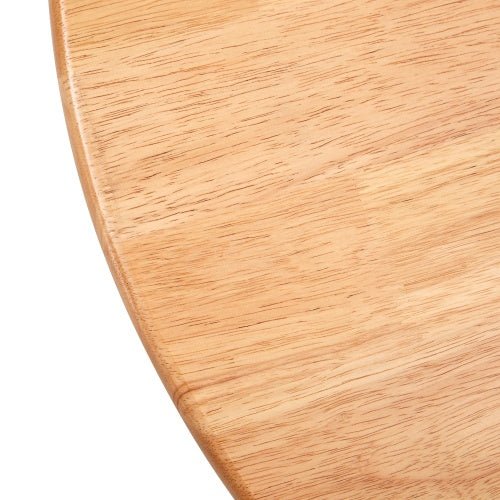 Round coffee table TRAMA™ – Wood and faux rattan natural design - coffe table
