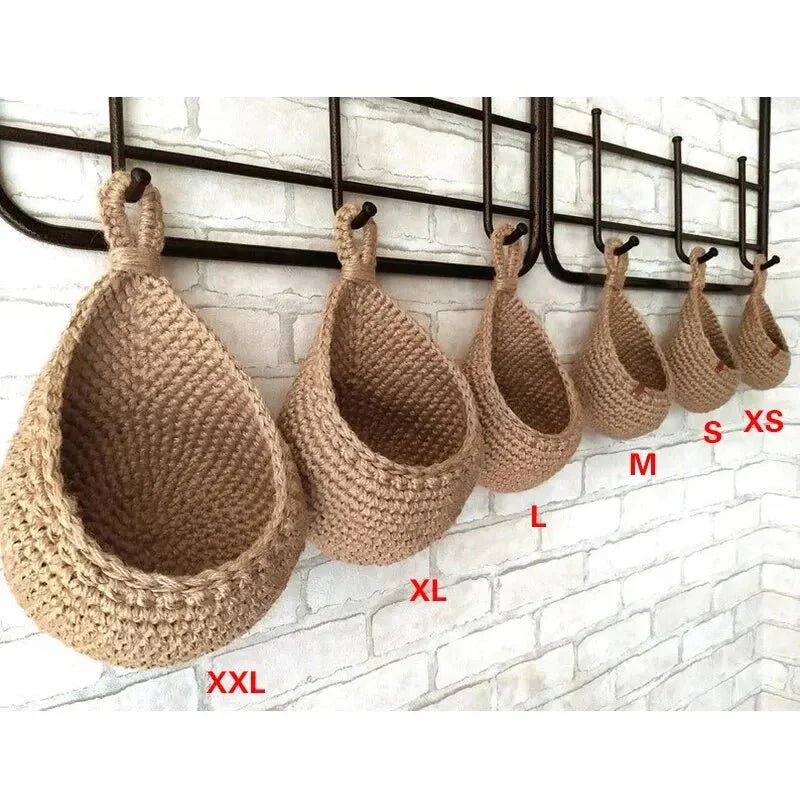 SACCOTCH™ Wall Basket – Woven Hanging Organizer for Natural Decor -