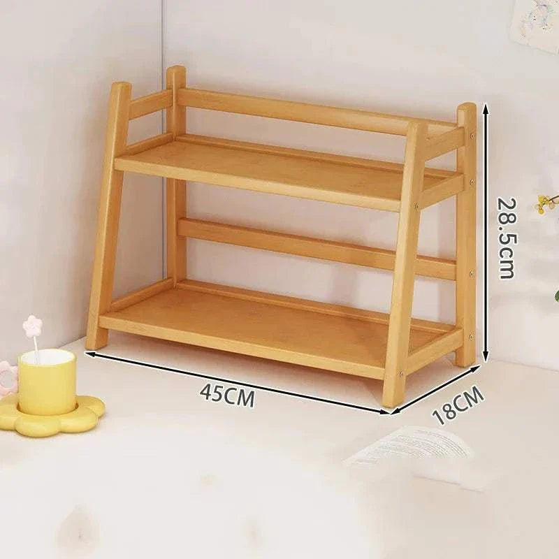 STINE™ Plant Stand – Bamboo Rack with 2 Tiers for Pots or Storage -