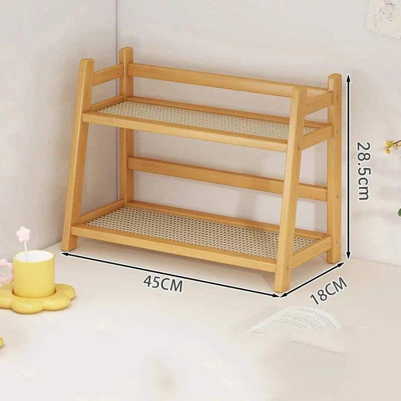 STINE™ Plant Stand – Bamboo Rack with 2 Tiers for Pots or Storage -