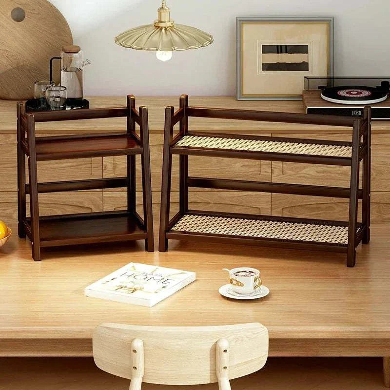 STINE™ Plant Stand – Bamboo Rack with 2 Tiers for Pots or Storage -
