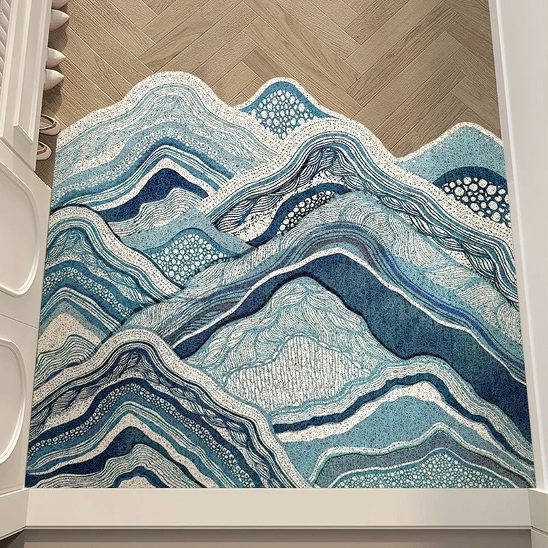 TERRA™ Floor Mat – Wave Pattern Rug for Entryway or Living Room -