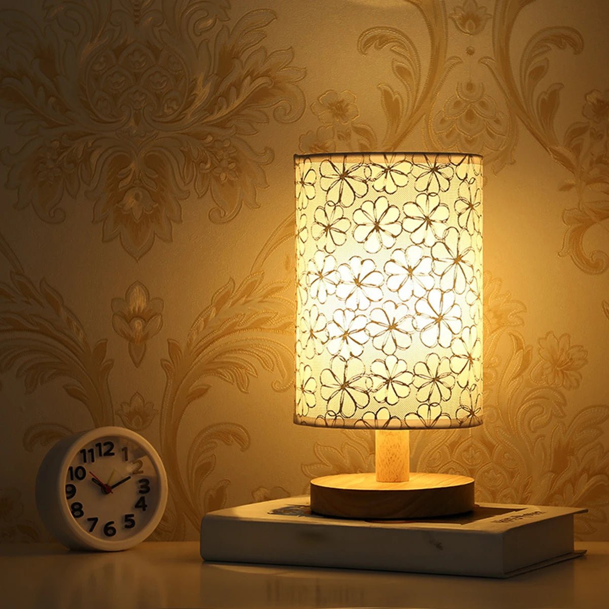 TEURUS™ USB Bedside Lamp – Dimmable Modern Fabric Light -