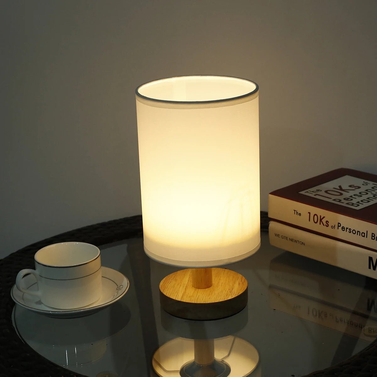 TEURUS™ USB Bedside Lamp – Dimmable Modern Fabric Light -
