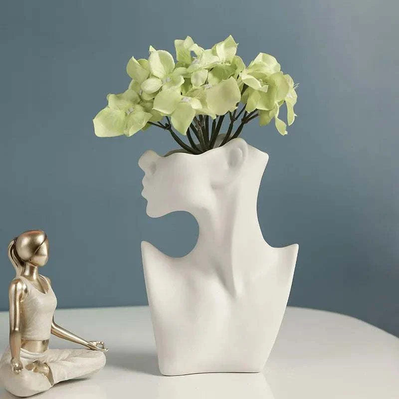 FEEL™ Sculptural Vase – Artistic Ceramic with Human Silhouette