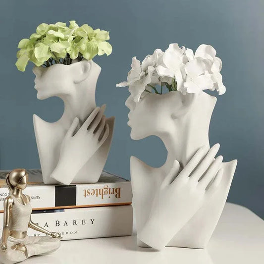 FEEL™ Sculptural Vase – Artistic Ceramic with Human Silhouette