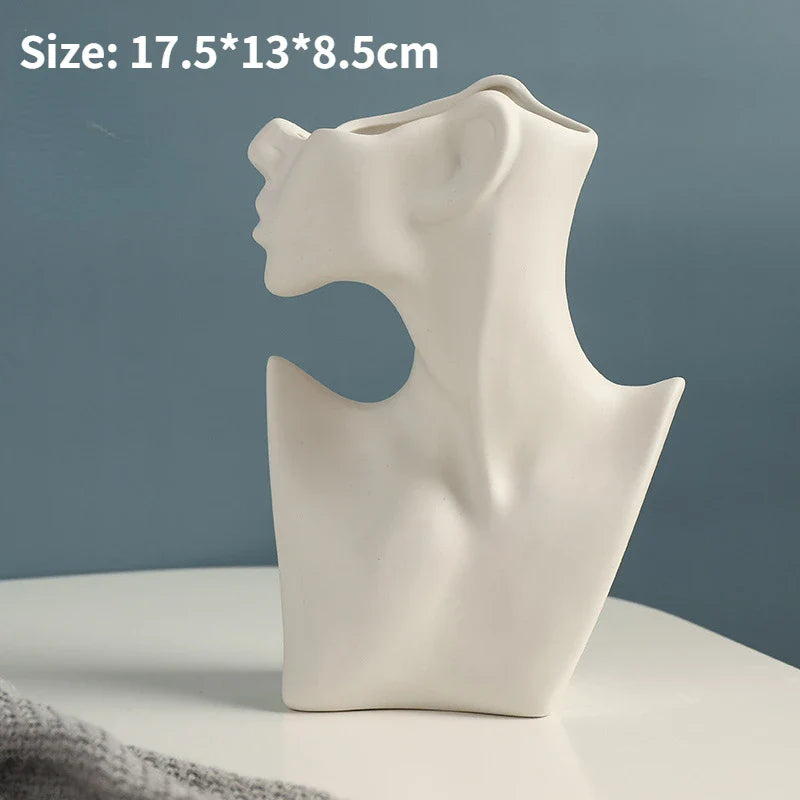 FEEL™ Sculptural Vase – Artistic Ceramic with Human Silhouette