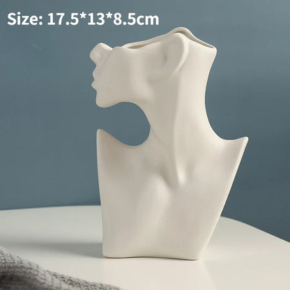 FEEL™ Sculptural Vase – Artistic Ceramic with Human Silhouette
