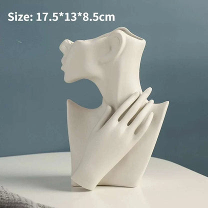 FEEL™ Sculptural Vase – Artistic Ceramic with Human Silhouette