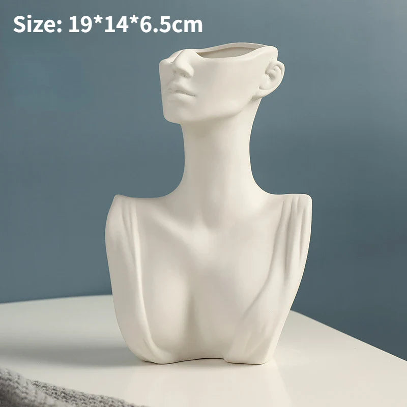 FEEL™ Sculptural Vase – Artistic Ceramic with Human Silhouette