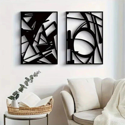 ABSTRALINE™ Wire Wall Art – Minimal Line Drawing in Black & White - 