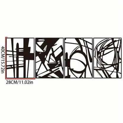 ABSTRALINE™ Wire Wall Art – Minimal Line Drawing in Black & White - 