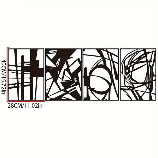 ABSTRALINE™ Wire Wall Art – Minimal Line Drawing in Black & White - 