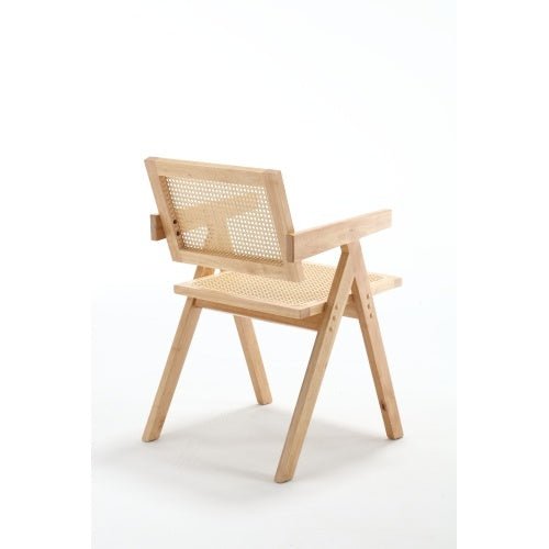 ALBA™ – Set of 2 Handwoven Cane Wood Chairs | Modern Natural Seating for Home Interiors - chair