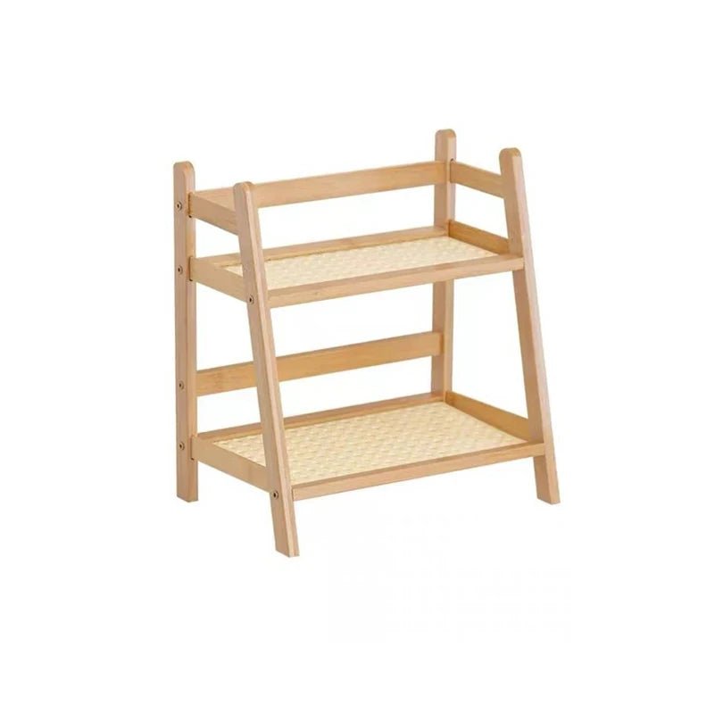 ANTICO™ Shelf Organizer – 2 - Tier Bamboo Rack for Desk or Vanity - 
