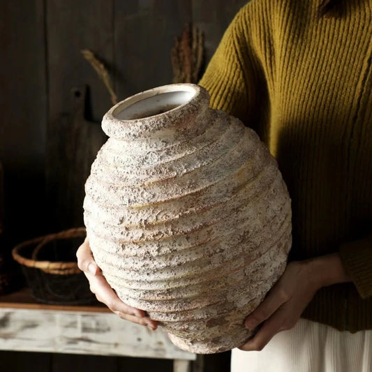 APTONIA™ Ceramic Vase – Rustic Handmade Decor with Natural Finish - 