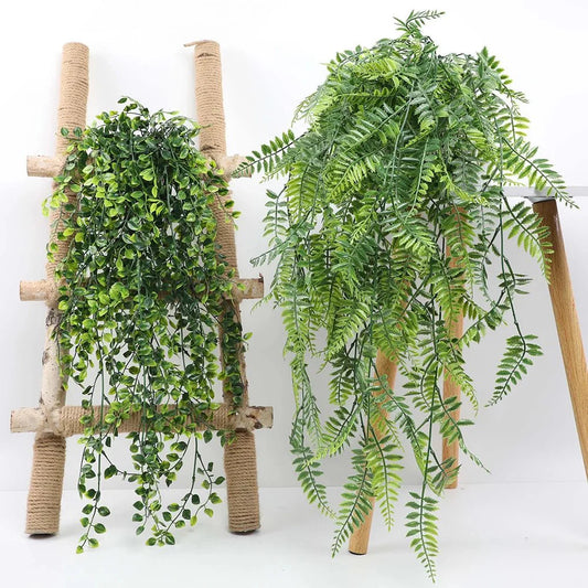 ARTIPLANTUS™ Faux Hanging Vines – Green Artificial Plant Set - 