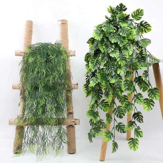 ARTIPLANTUS™ Faux Hanging Vines – Green Artificial Plant Set - 