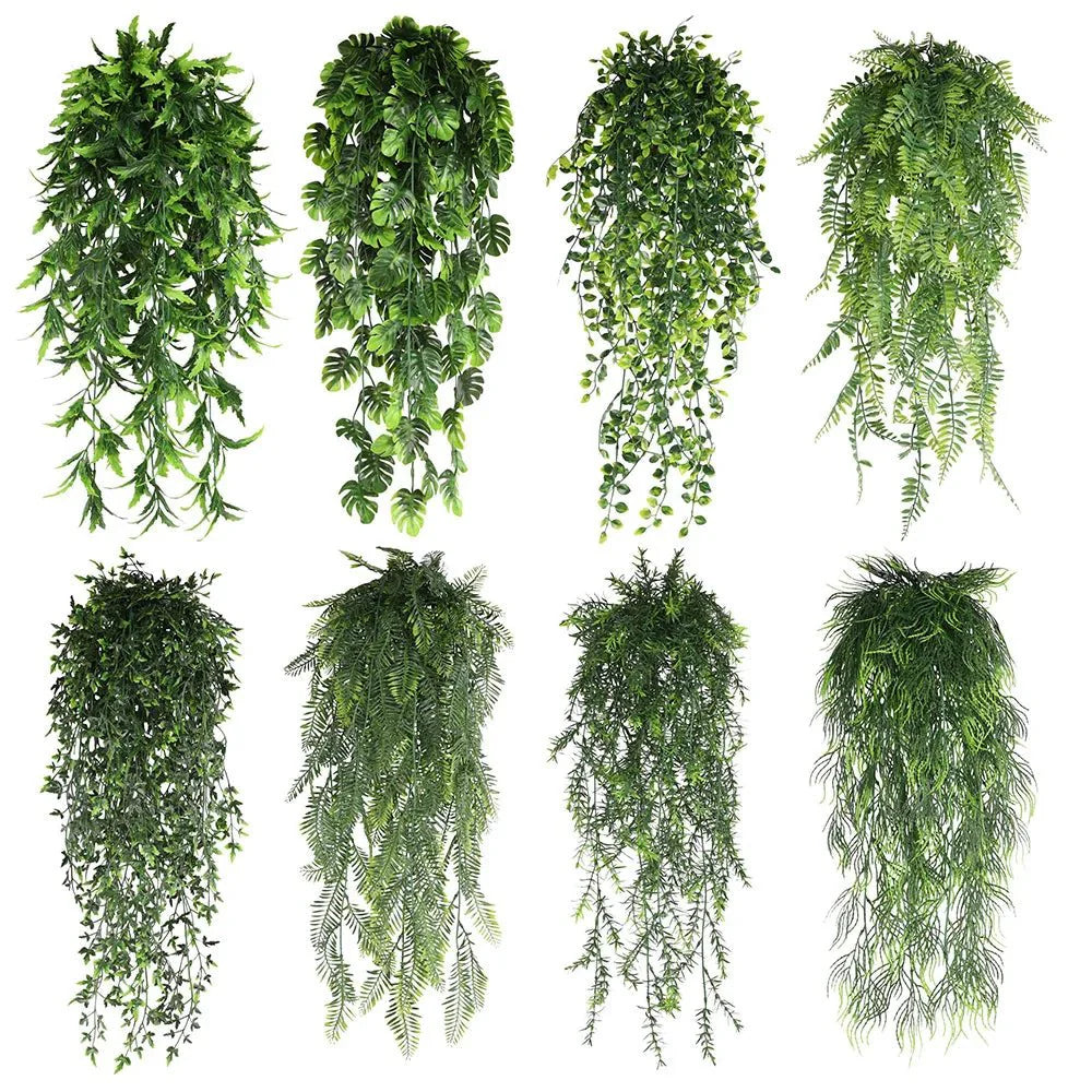 ARTIPLANTUS™ Faux Hanging Vines – Green Artificial Plant Set - 